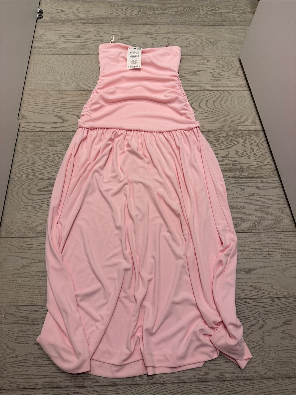 NWT DROP WAIST ZARA Pink Maxi Dress